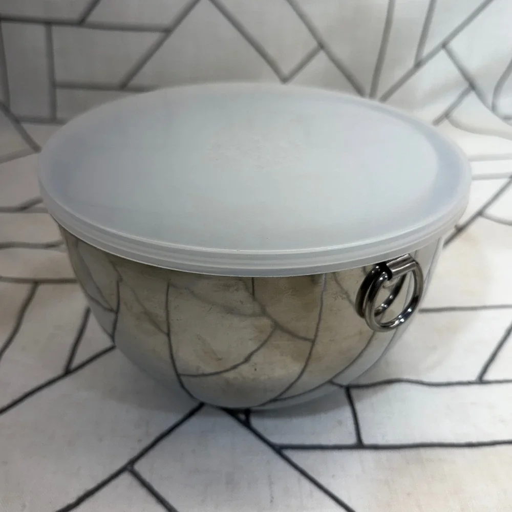 Revere Ware Mixing Bowl Set 3pc Silver Stainless Steel Nesting With Lids